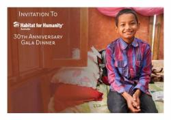 Habitat for Humanitys 30th Anniversary Celebration Gala