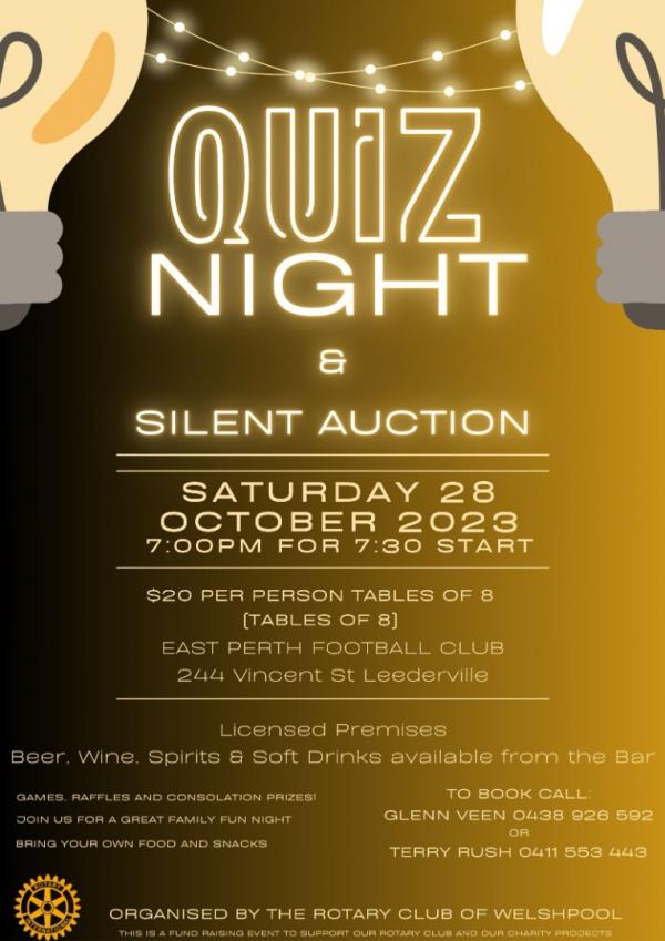 Welshpool Rotary Annual Quiz Night & Silent Auction
