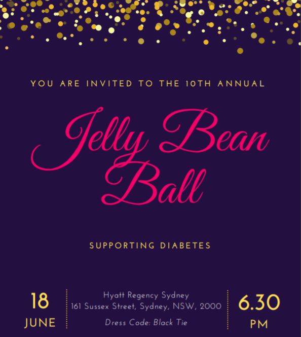 2022 SYDNEY Jelly Bean Ball Invitation & Registration – Saturday 18th June 2022  – Diabetes – Innovation – Management