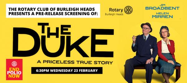 Pre:release screening of The Duke : End Polio Now Fundraiser