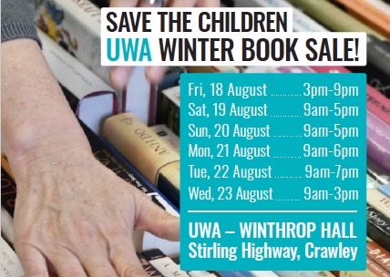 Save The Children UWA Winter Book Sale 2023