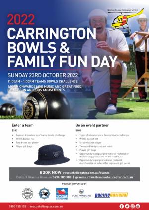 2022 Carrington Bowls and Family Fun Day