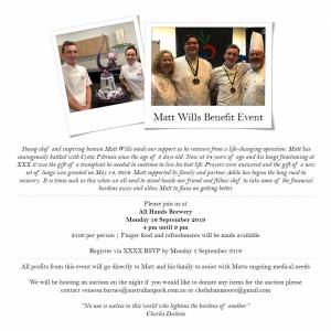 Matt Wills Benefit Event