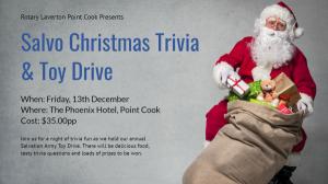 RotaryLPC presents - Annual Salvo Christmas Trivia and Toy Drive