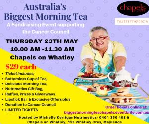 AUSTRALIAS BIGGEST MORNING TEA @ CHAPELS