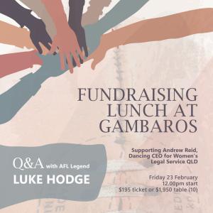 Dancing CEOs Fundraising lunch for Womens Legal Service Qld