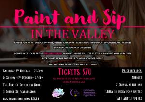 Paint & Sip in the Valley : Relay for Life Fundraiser