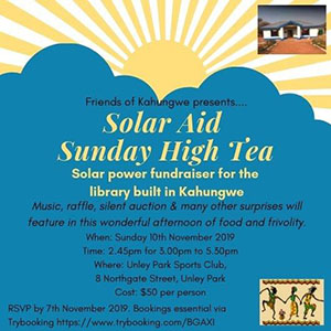 Solar Aid Sunday High Tea