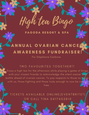 Annual Ovarian Cancer Awareness High Tea Bingo!