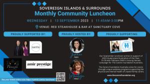 Feb 14 Sovereign Islands & Surrounds Monthly Community Luncheon