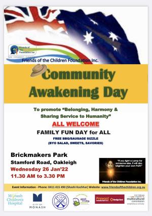 FOTCF Community Awakening Day