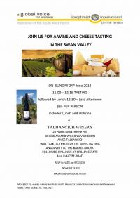 Wine & Cheese Tasting in the Valley - Soroptimist International on The Terrace