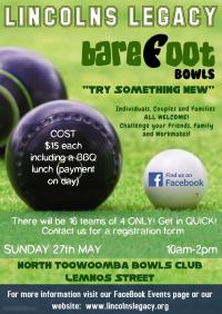 Lincolns Legacy Barefoot Bowls Fundraiser