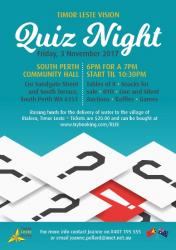 Quiz Night raising funds for delivery of water and sanitation to village in Timor Leste