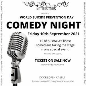 World Suicide Prevention Day Comedy Night