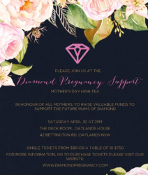 Mothers Day Hightea for Diamond Pregnancy Support