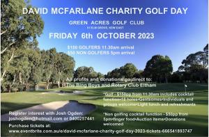 David McFarlane Charity Golf Day 2023