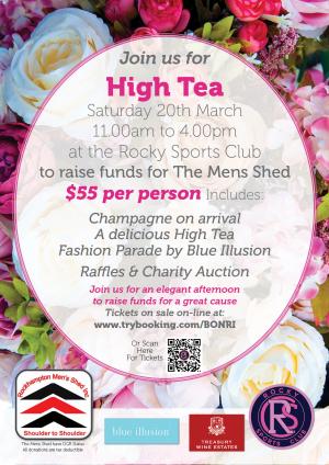 High Tea Fundraiser for The Mens Shed