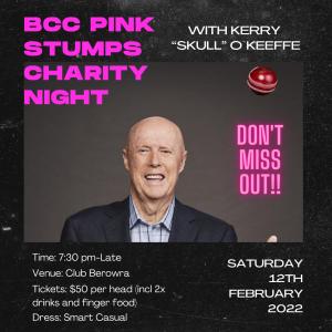 Berowra CC Pink Stumps Charity Night ft. Kerry OKeeffe