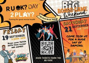 Join us for R U Ok 2 Play Games Weekend : supporting R U Ok Day 2024!