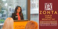 MARCH:  Zonta Breakfast Club Meeting