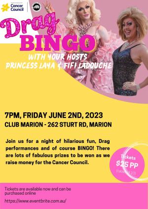 Drag Bingo Fundraiser for The Cancer Council