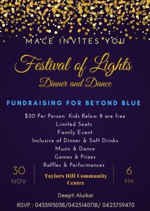Festival of Lights - Dinner & Dance by Mace  Fundraising for Beyond Blue
