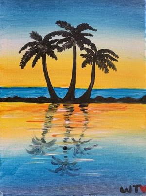 Sat Night Paint & Sip: Three Palms