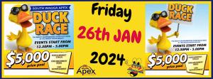 South Wagga Apex, 2024  Australia Day Mighty Murrumbidgee River Duck Race