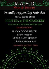 High Tea @ The Orangery Fundraiser for Hair Aid