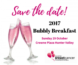Bubbly Breakfast Fundraiser for Hunter Breast Cancer Foundation