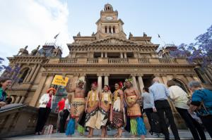 Performance outside the Sydney Town Hall prior to Award Ceremony in 2016