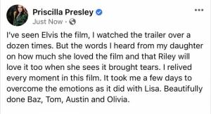 Priscilla Presley loves the movie! 