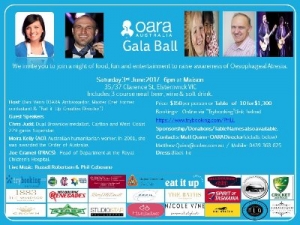 June 3 OARA Gala Ball - Melbourne