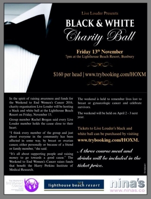 Live Louder Black &amp; White Charity Ball - Bunbury WA