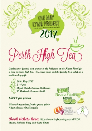 May 20 Perth High Tea for Lyme Disease