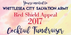 June 10 Whittlesea City Salvation Army Red Shield Appeal Cocktail Fundraiser - Melbourne