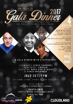 July 1 Brisbane Jimeion Gala Dinner for Cancer Council QLD