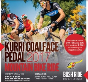 Apr 2 - Kurri Coalface Pedal 2017 Mountain Bike Ride - Kurri Kurri NSW