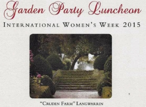 Cruden Farm International Womens Day Garden Party Luncheon 2015